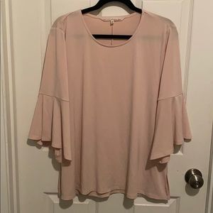 Blush Bell Sleeve Top